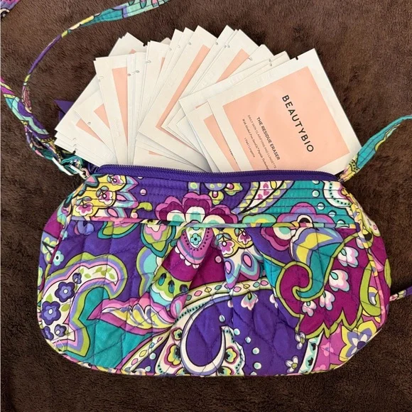 Vera Bradley Frannie Crossbody Bundle w/ 30 BeautyBio The Radiance Eraser Sets - Picture 1 of 8